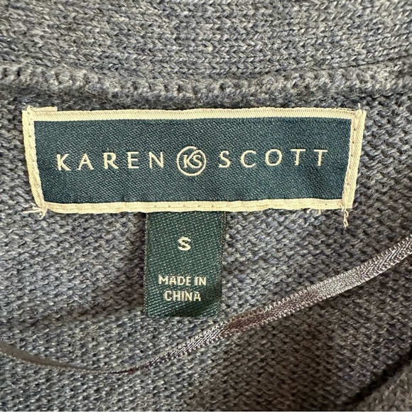 Karen Scott Womens Curved Hem Boat
Neck Lightweight Knit Sweater Small Blue - Picture 4 of 6